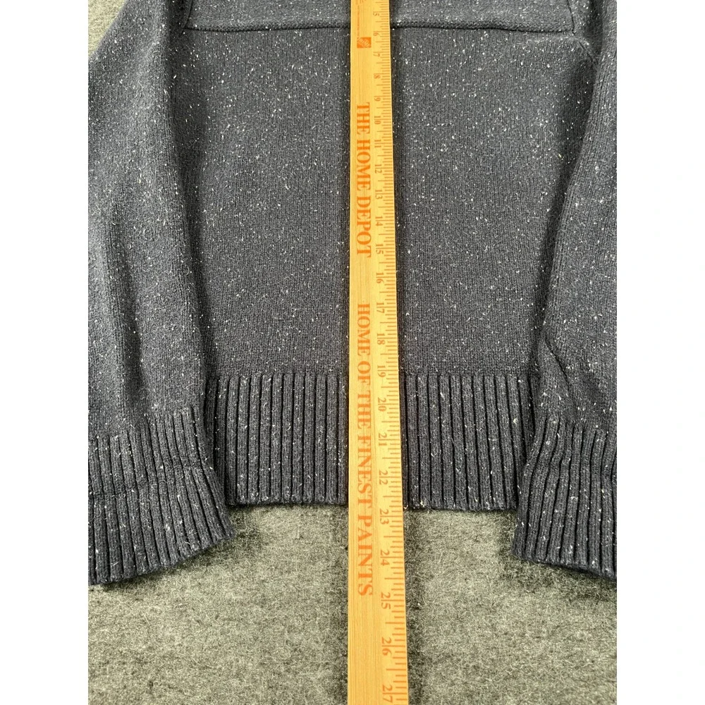 The North Face Sweater Mens Medium Navy Blue Cotton Wool Knit Crew Neck Winter